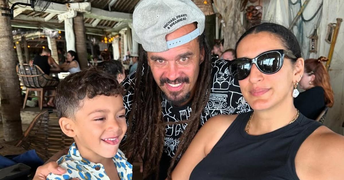 Michael Franti with his wife and son.