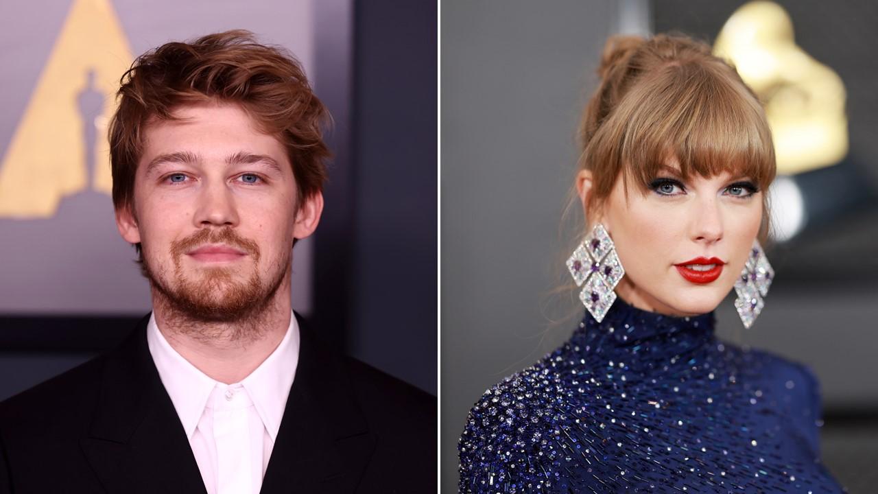 Joe Alwyn and Taylor Swift on the red carpet at awards shows