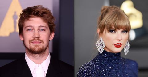 Joe Alwyn and Taylor Swift on the red carpet at awards shows