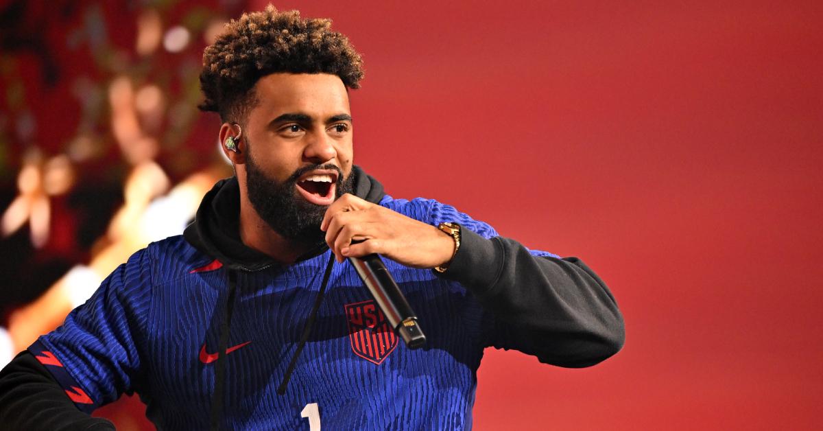 Paul Russell performs during the U.S. Soccer National Training Center announcement and celebration on Dec. 13, 2023 in Georgia.