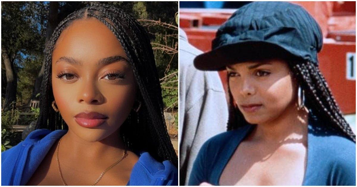 Skai Jackson and a young Janet Jackson on separate occasions.