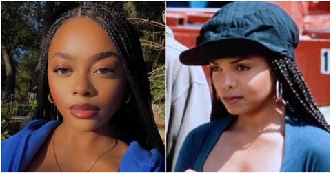 Skai Jackson and a young Janet Jackson on separate occasions.