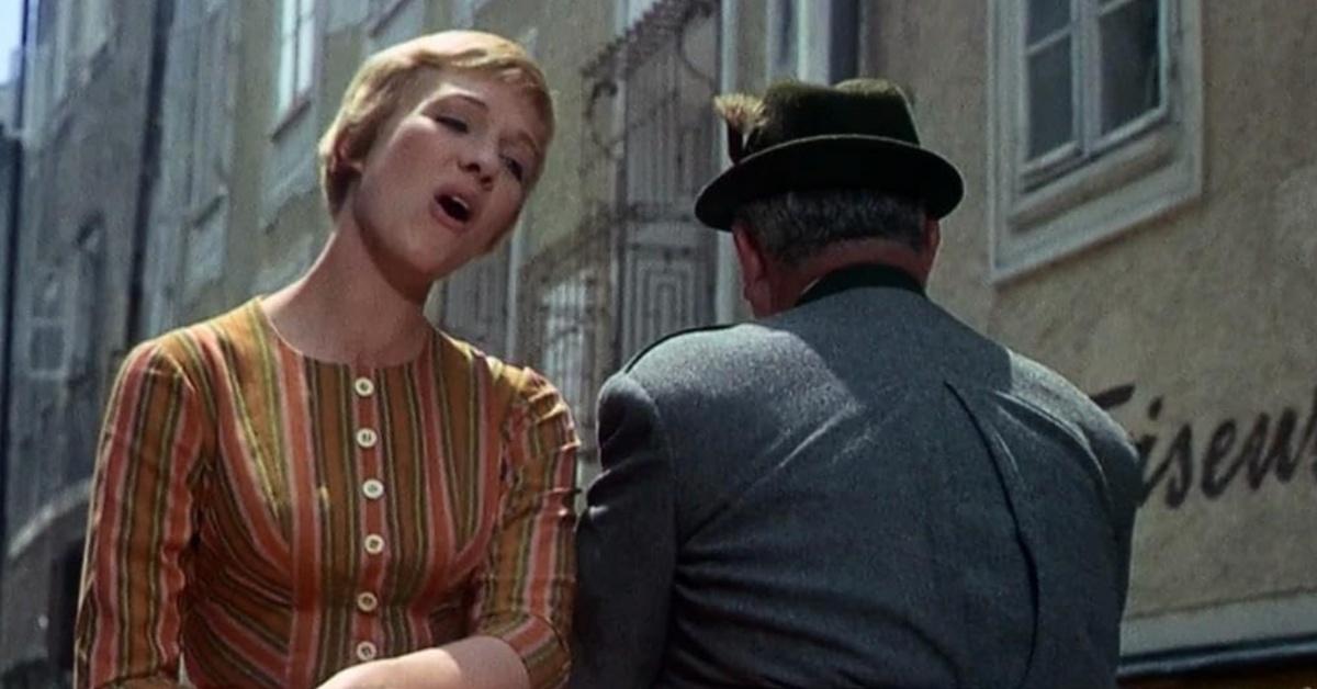 Julie Andrews singing in 'The Sound of Music'