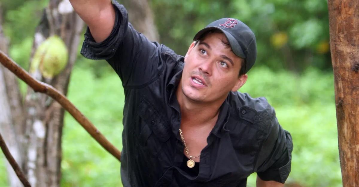 "Boston Rob" Mariano in his iconic Boston Red Sox hat in 'Survivor: Redemption Island'