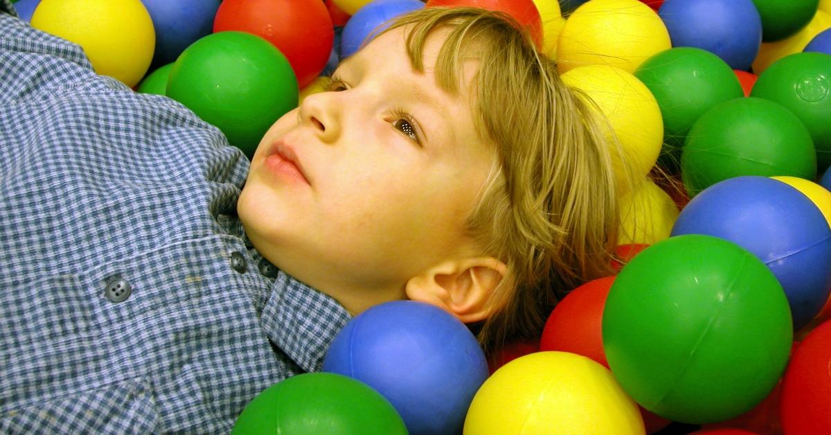 Child in a ball pit