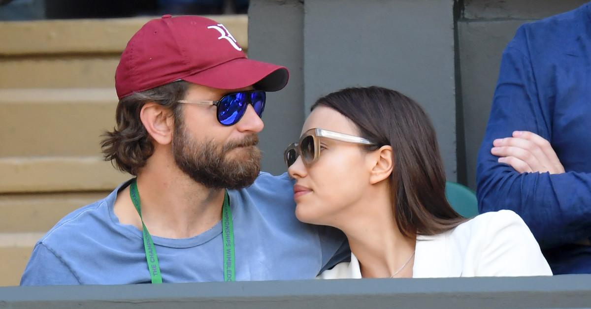 Bradley Cooper and Irina Shayk attend a Wimbledon Tennis Championships match on July 6, 2016, in London