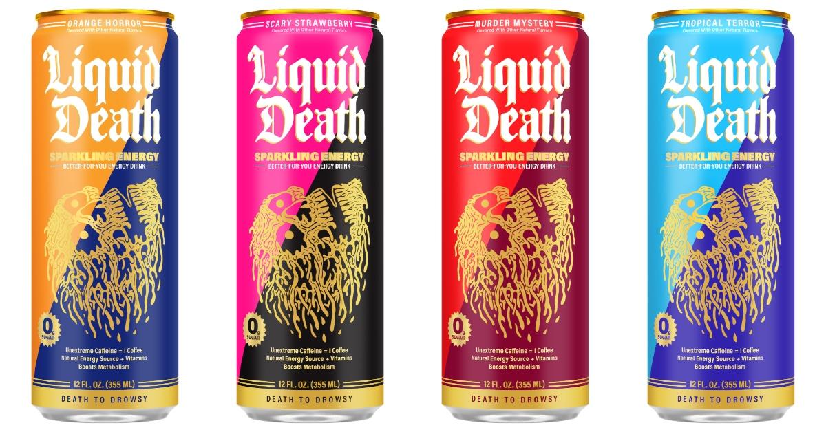 liquid death sparkling energy flavors