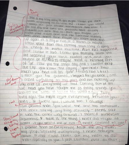 Man Grades Ex-Girlfriend's Apology Letter and Sends It Back
