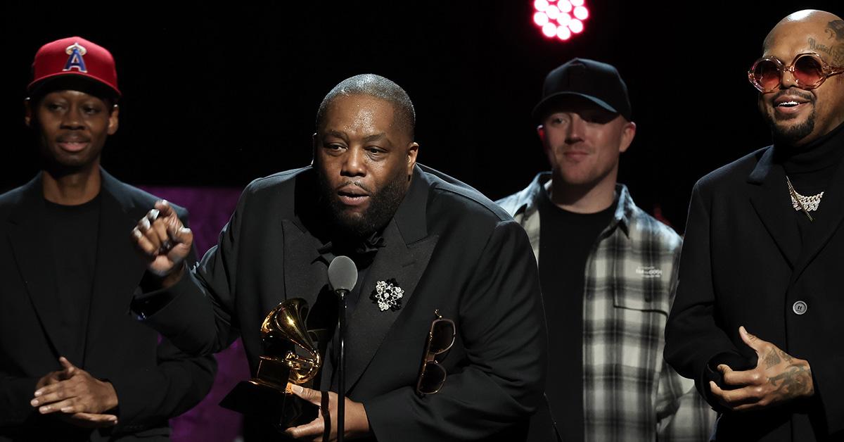 Killer Mike accepting a Grammy in 2024. 