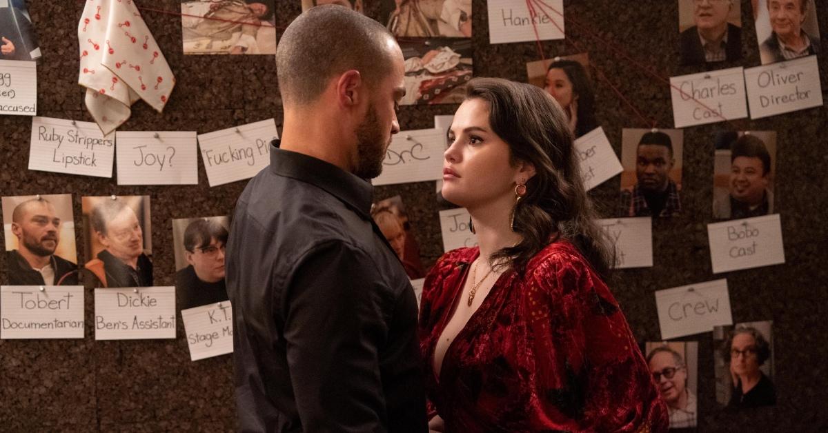 Tobert (Jesse Williams) and Mabel (Selena Gomez) having an intimate moment in 'Only Murders in the Building'.