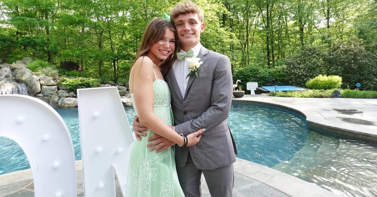 Ashley Barnes and Brad Mason in a prom photo