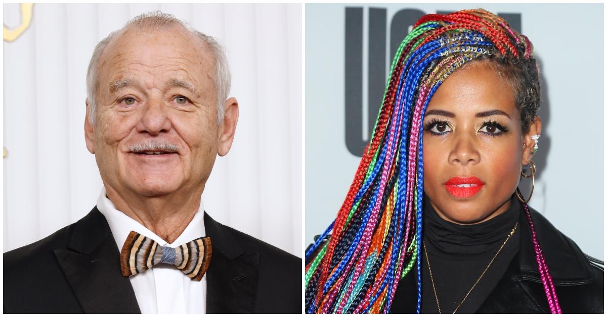 Close-up shots of Bill Murray and Kelis on the red carpet