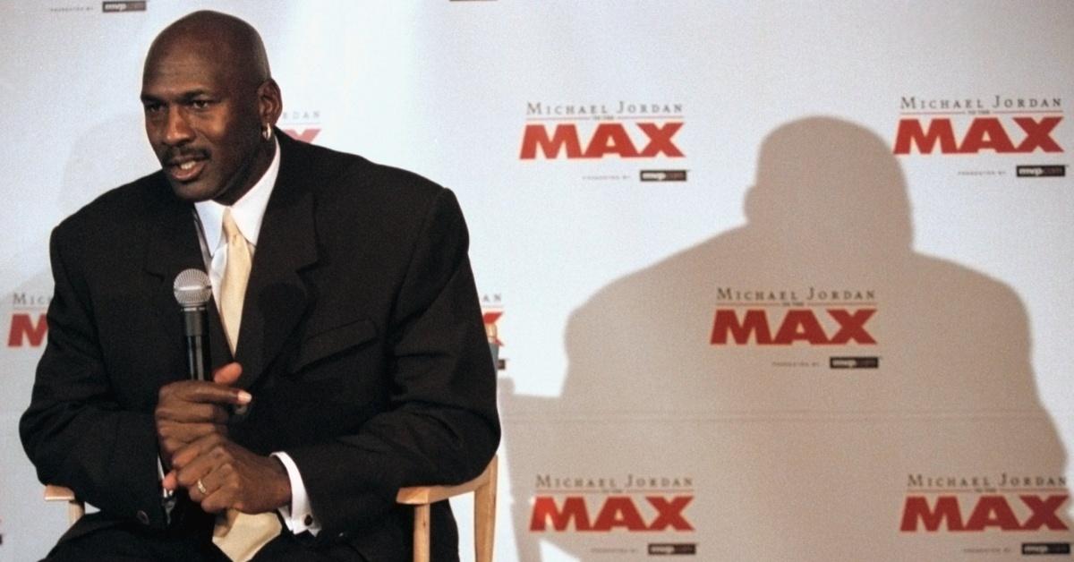 Michael Jordan during a press conference