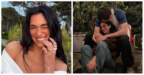 Dua Lipa and Callum Turner