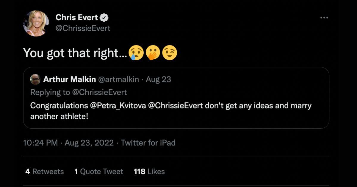 Chris Evert's tweet