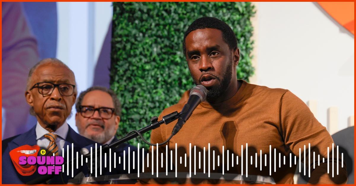 Diddy speaking at an event