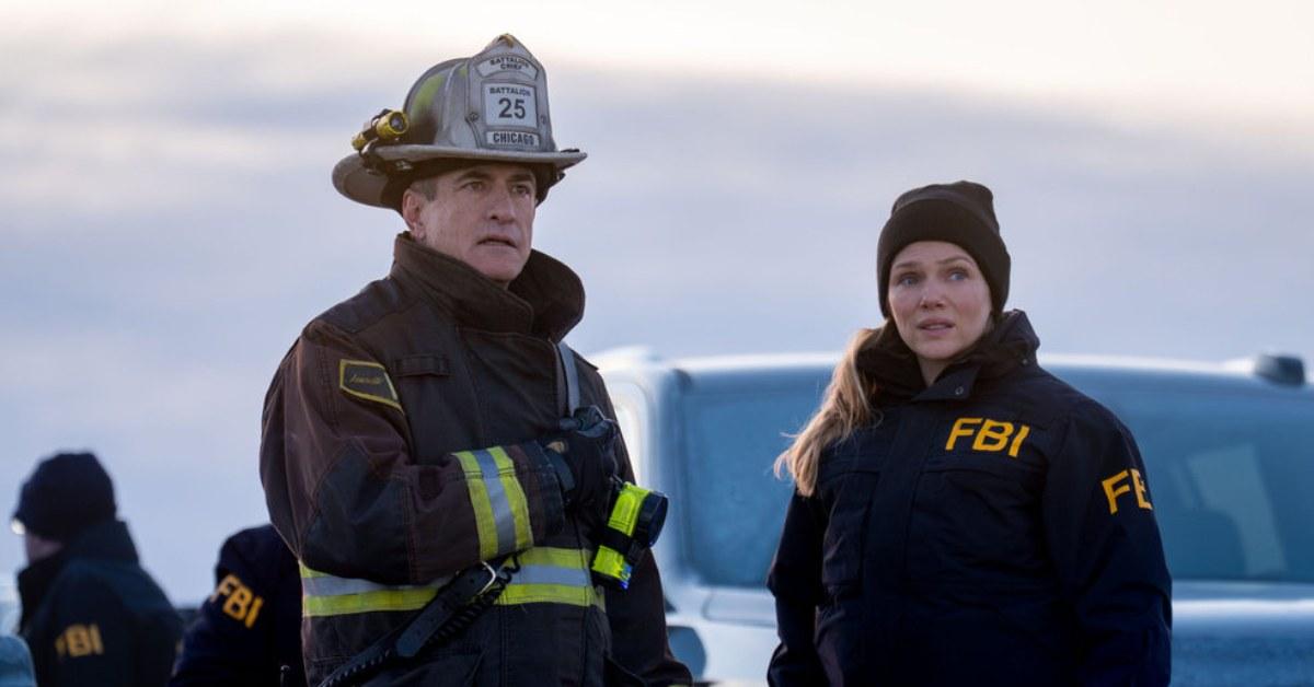 Chief Pascal in his fire gear on 'Chicago Fire'.