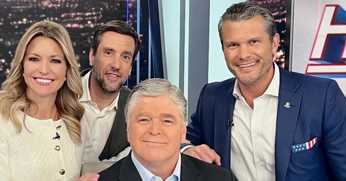 (L-R): Ainsley Earhardt, Clay Travis, Sean Hannity, and Pete Hegseth