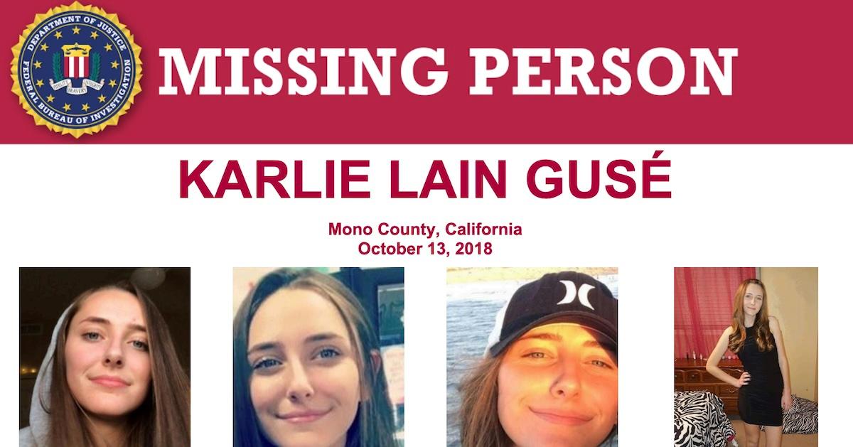 Karlie Lain Gusé missing person notice