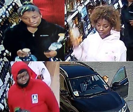 Video stills from Arionna Davis's robbery