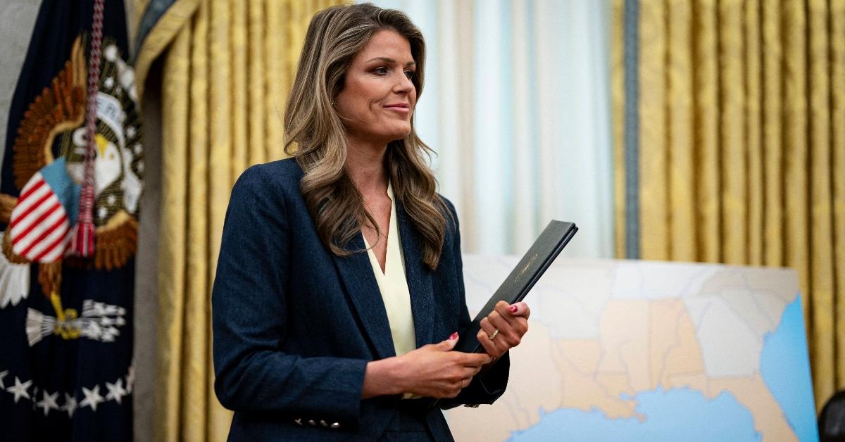 Lindsey Halligan in the Oval Office