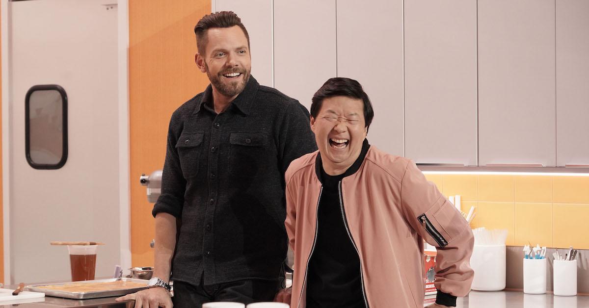 Joel McHale and Ken Jeong in 'Crime Scene Kitchen'