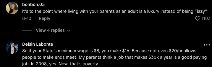 minimum wage cant afford life