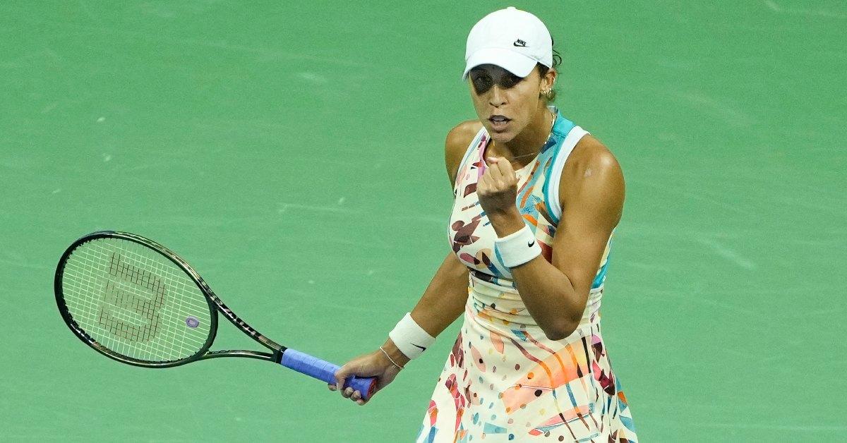 Madison Keys on the court.