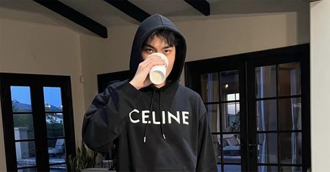 RiceGum drinking from a coffee cup.