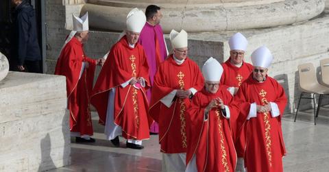 Cardinals at the funeral of Pope Francis.