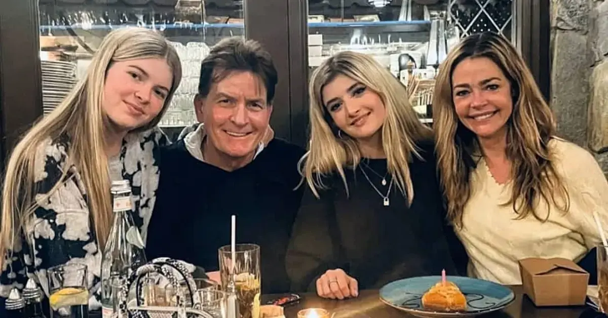 charlie sheen and denise richards with daughters sami and lola