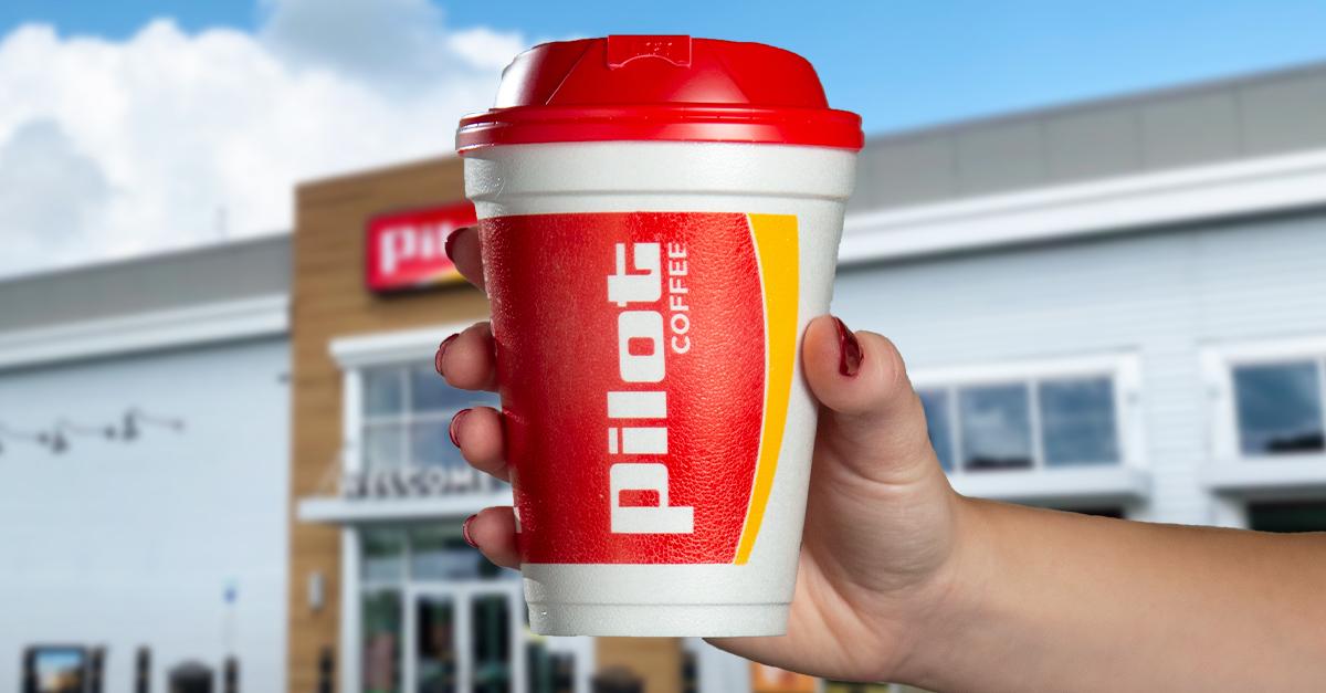 Pilot Flying J coffee cup