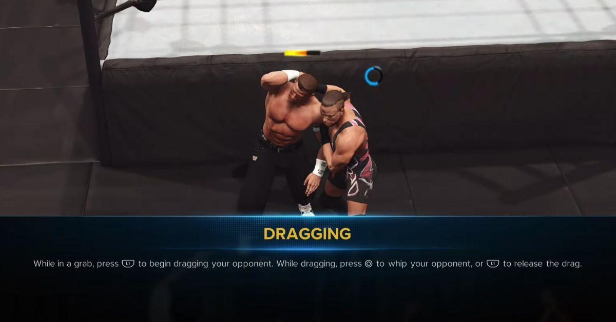 RVD Dragging Cena in WWE 2K23