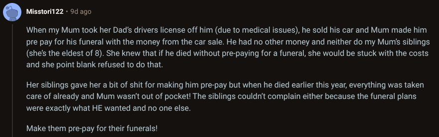 pre pay for funerals