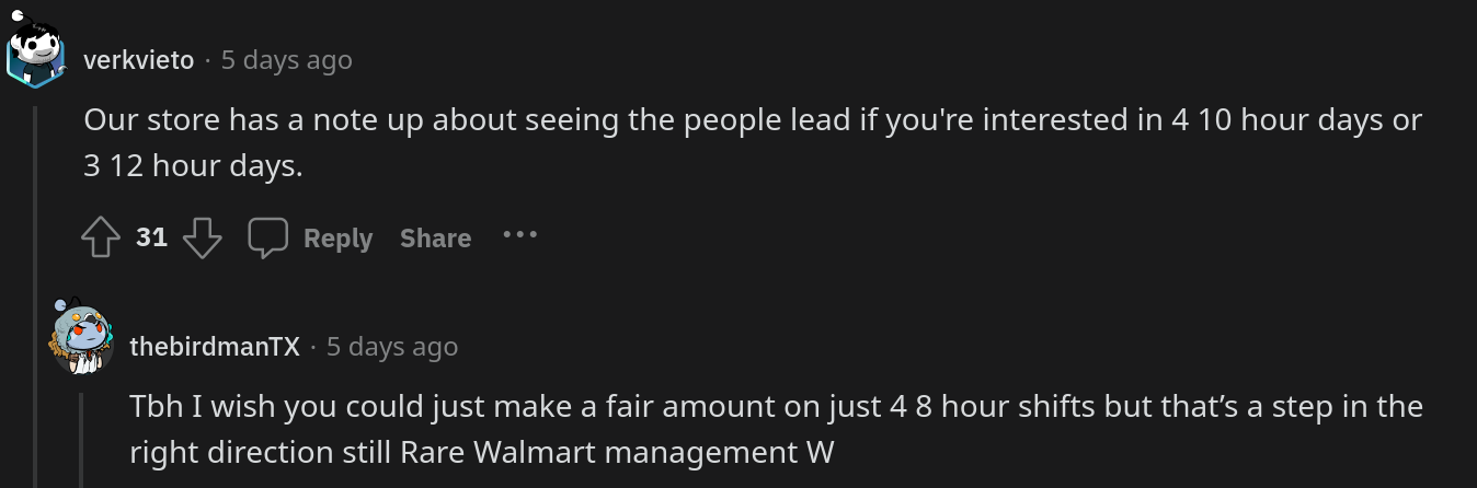 walmart clock out early hours notice