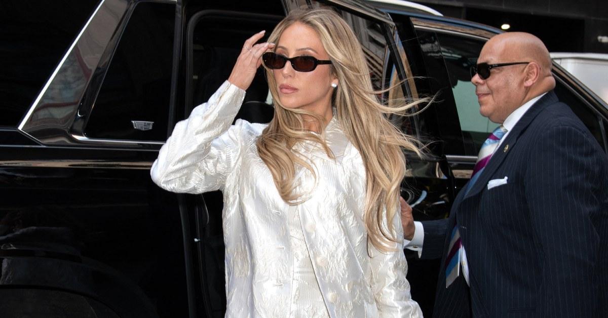 Alix Earle arrives at the Empire State building.