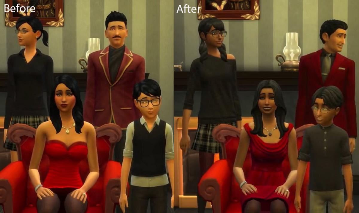 The Goth Family Has a New Look in 'The Sims 4'