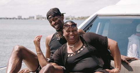 Bam Adebayo and his mother on a boat together.