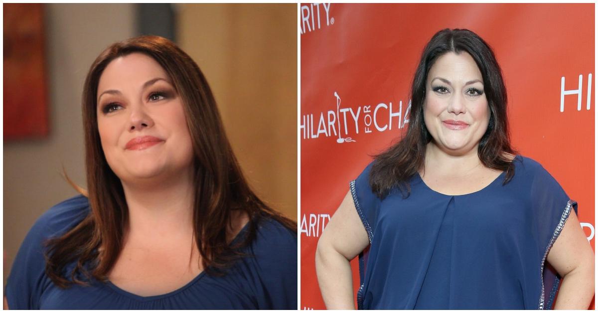 Brooke Elliott as Jane Bingum on Drop Dead Diva and a photo of the actor on the red carpet