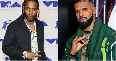 Drake and Kendrick in a side by side collage