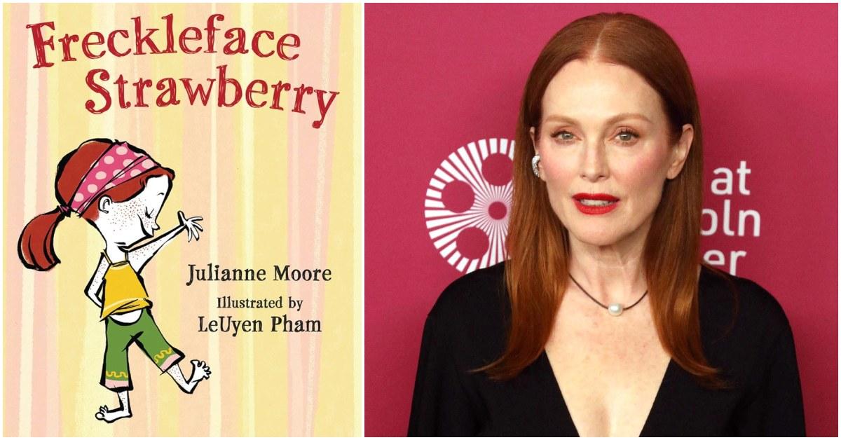 The cover of Julianne Moore's book, 'Freckleface Strawberry'