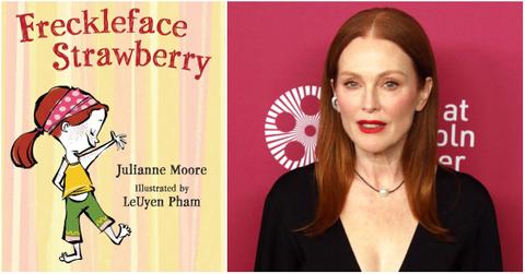 The cover of Julianne Moore's book, 'Freckleface Strawberry'