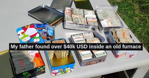 Man Finds $40K in Tin Boxes Hidden in Furnace