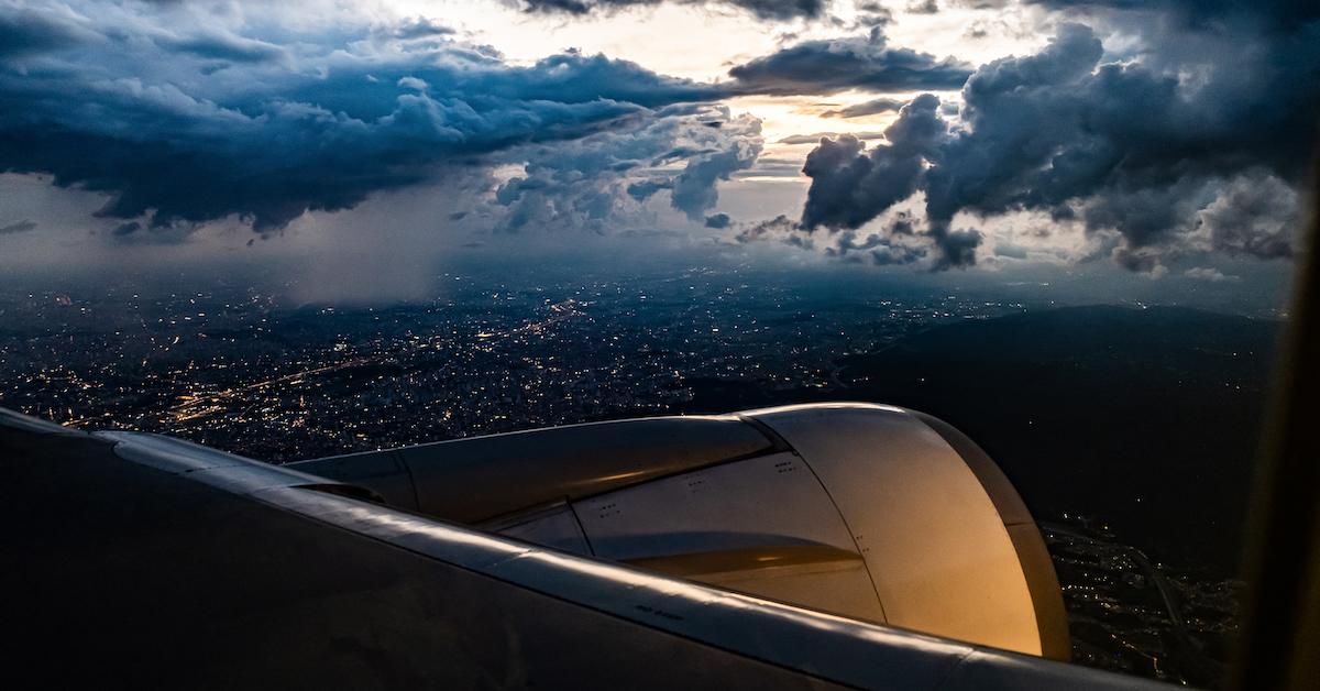 Airplane in a storm