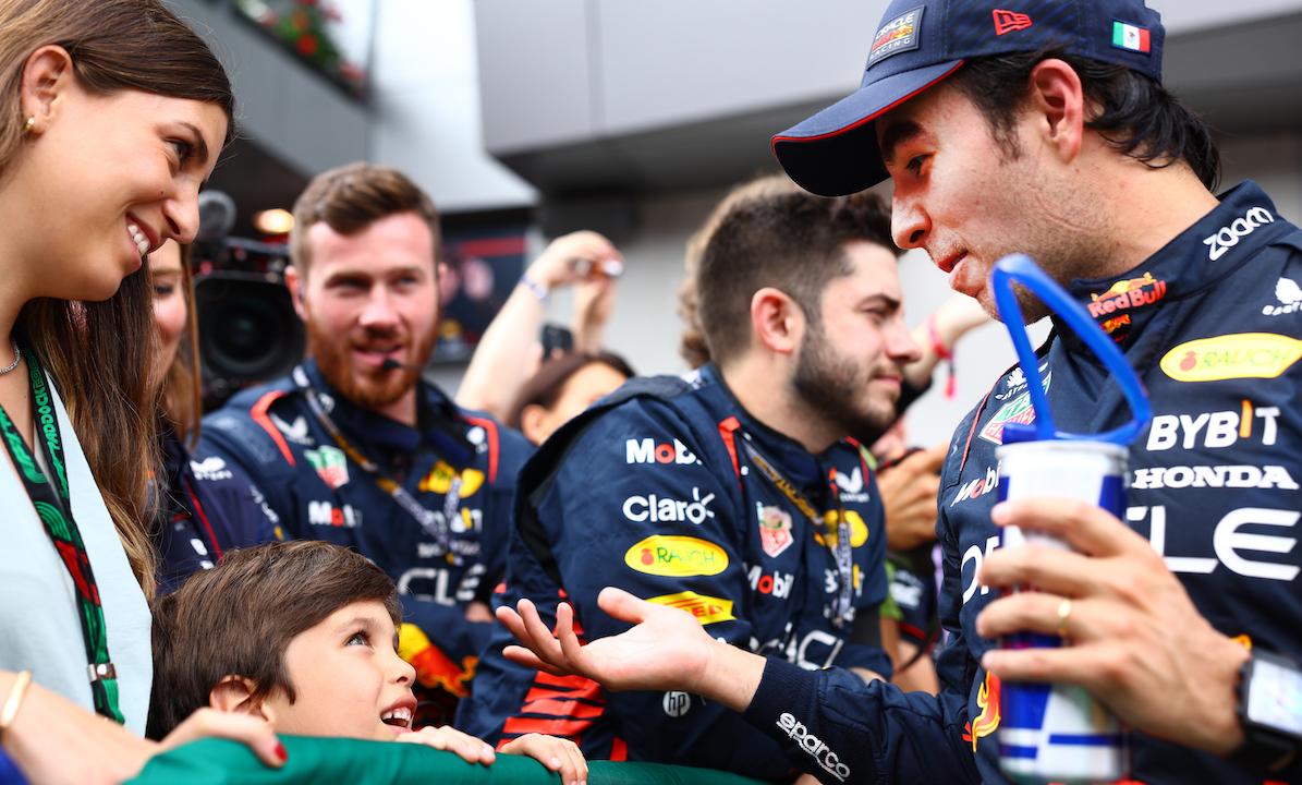 Sergio Perez and wife Carola Martinez 