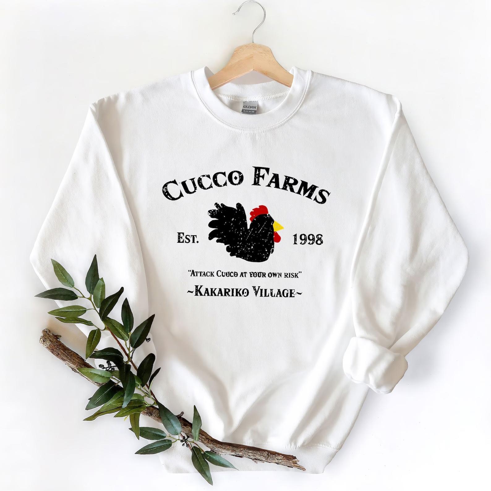 White Cucco Farms sweartshirt