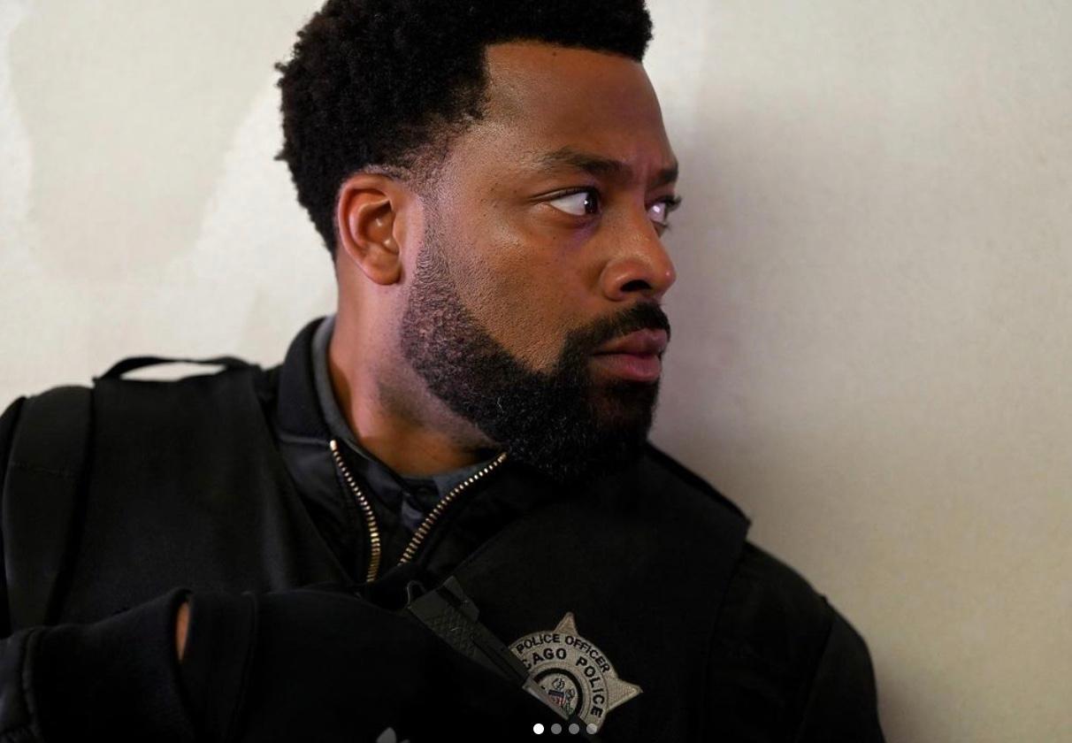 LaRoyce Hawkins as Kevin Atwater in a promotional still of Chicago P.D.