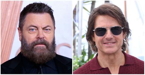 Nick Offerman and Tom Cruise in 2025.