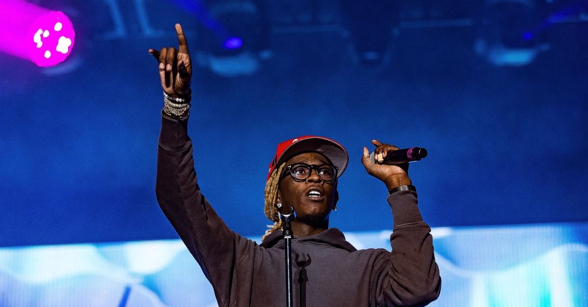 Young Thug performing onstage