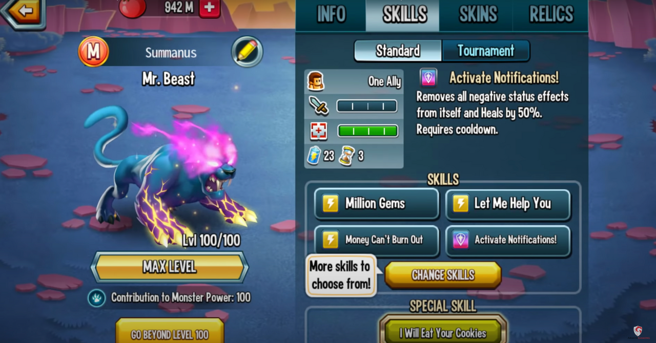 best skills talika monster legends